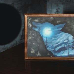 Wolf bei Nacht